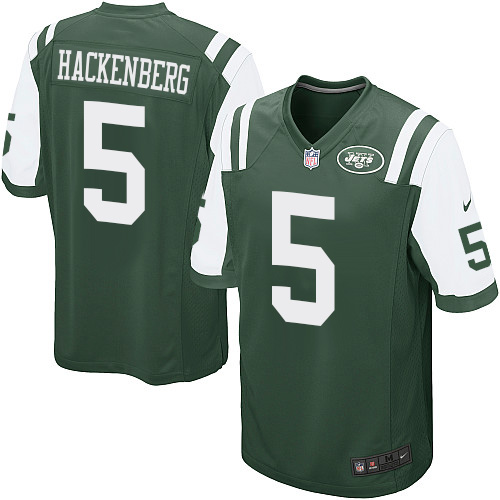 Men's Game Christian Hackenberg Nike Jersey Green Home - #5 NFL New York Jets